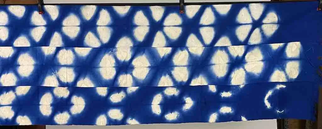 Tiv Indigo Textile Scarf Shawl Table Runner - Lions' Paw Design