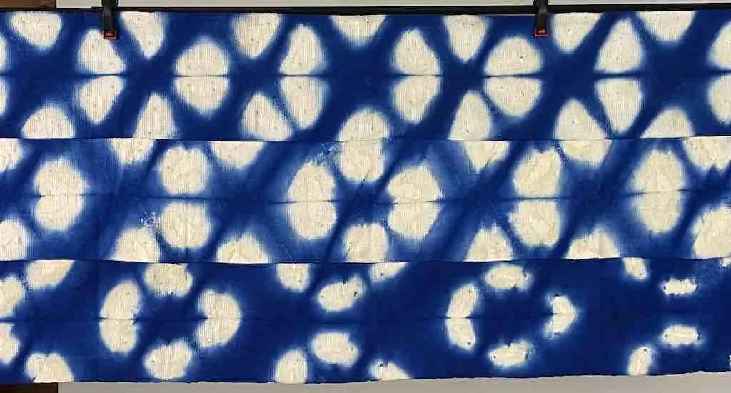Tiv Indigo Textile Scarf Shawl Table Runner - Lions' Paw Design