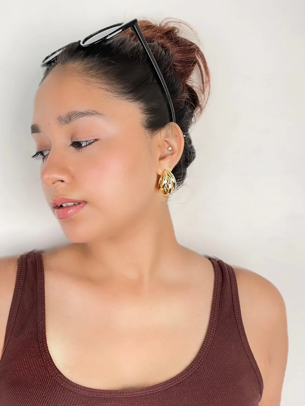 Triple Hoops Gold