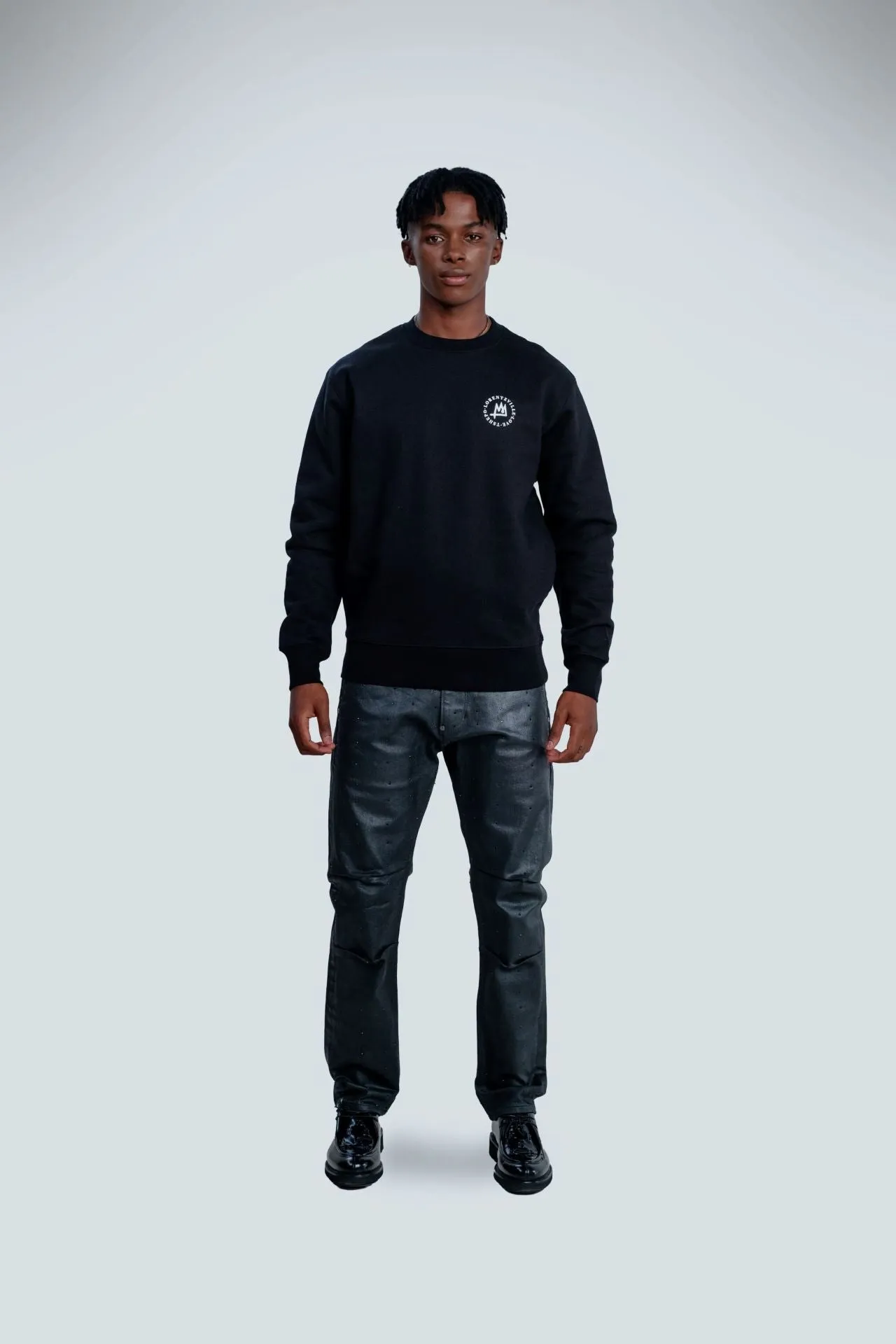 TSHEPO LOVE, LORENTZVILLE HEAVYWEIGHT SWEATER, BLACK