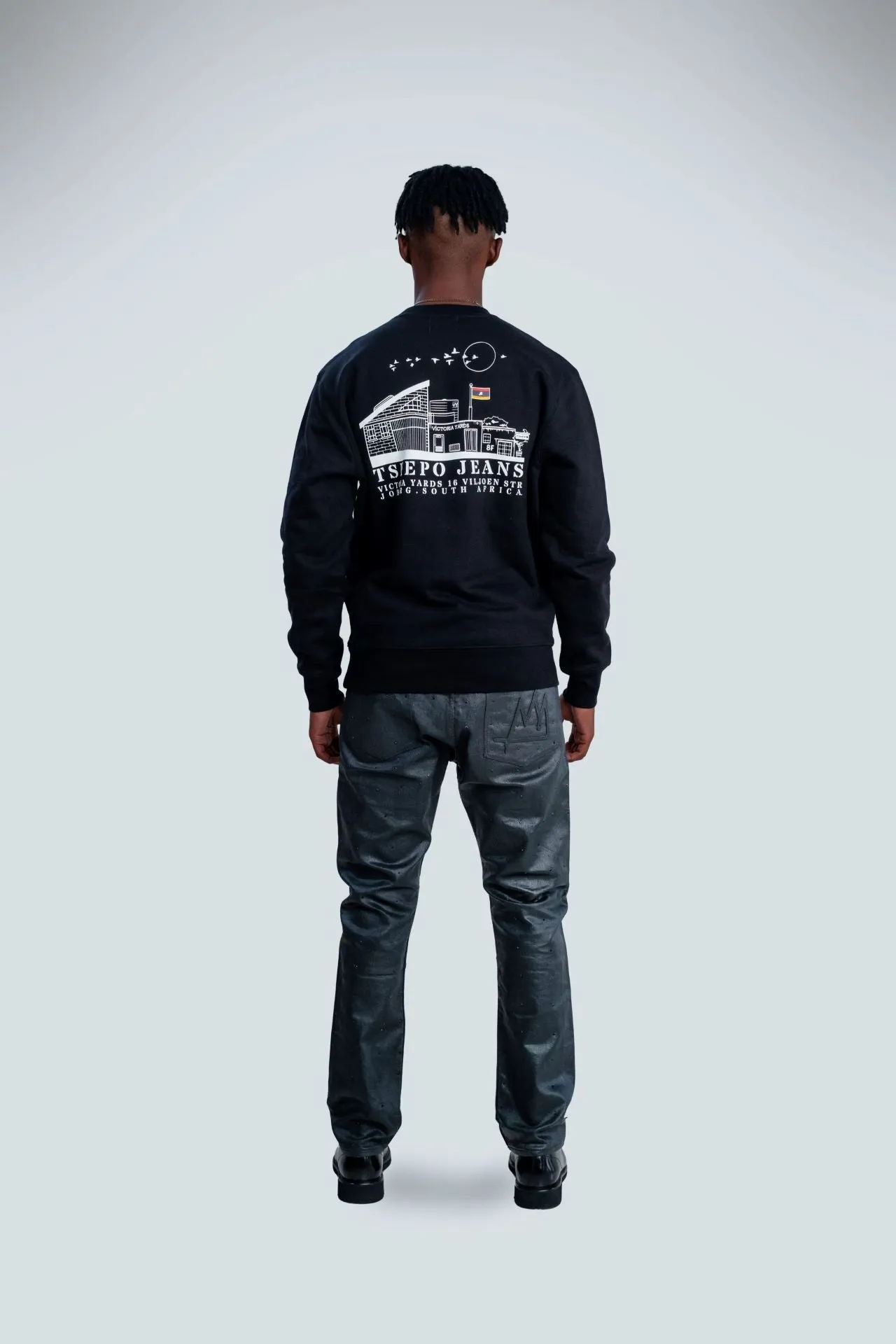 TSHEPO LOVE, LORENTZVILLE HEAVYWEIGHT SWEATER, BLACK