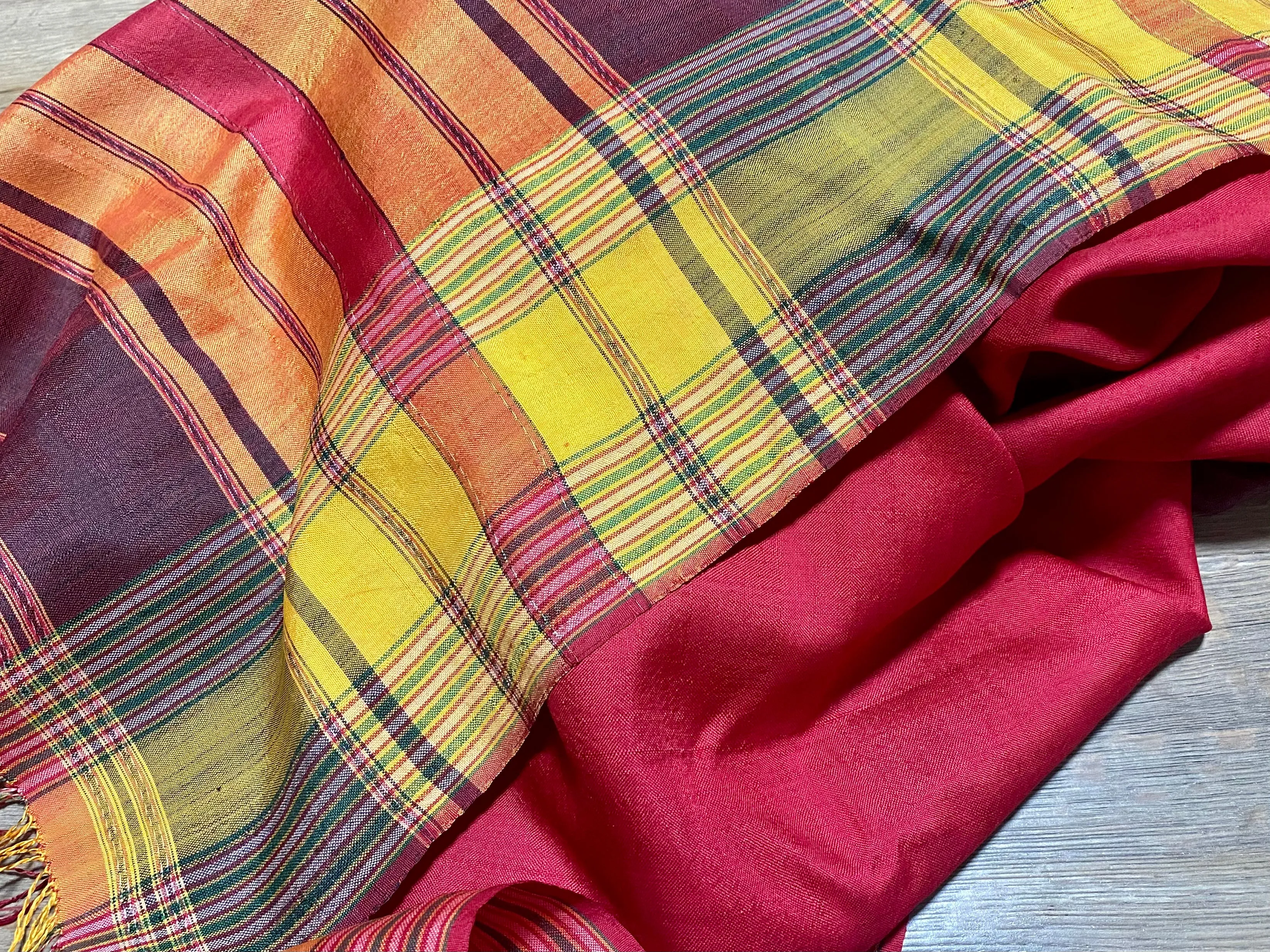 Turkmenistan Vintage Silk Shawl