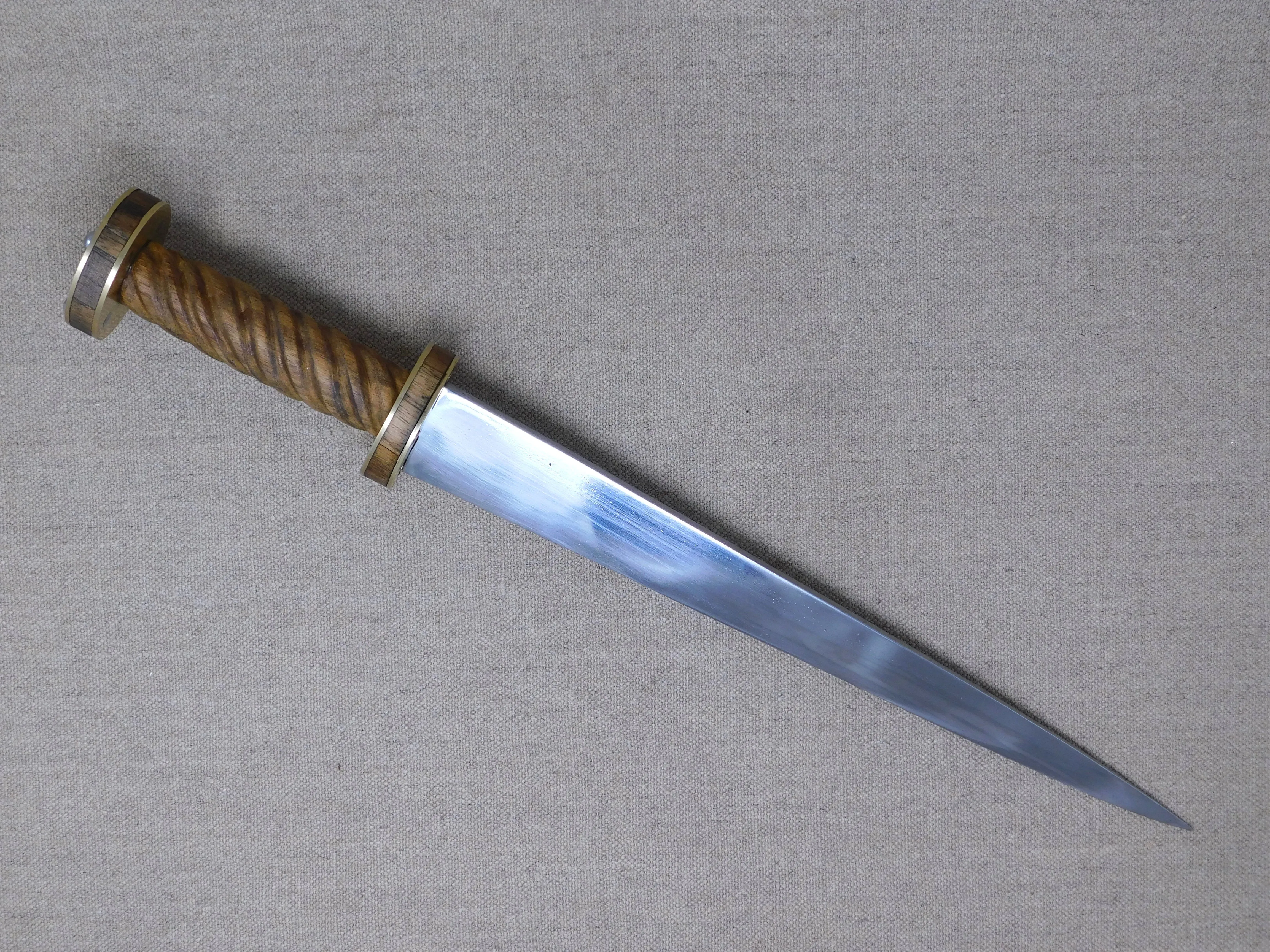 Twisted Medieval Rondel Dagger 14thC-15thC