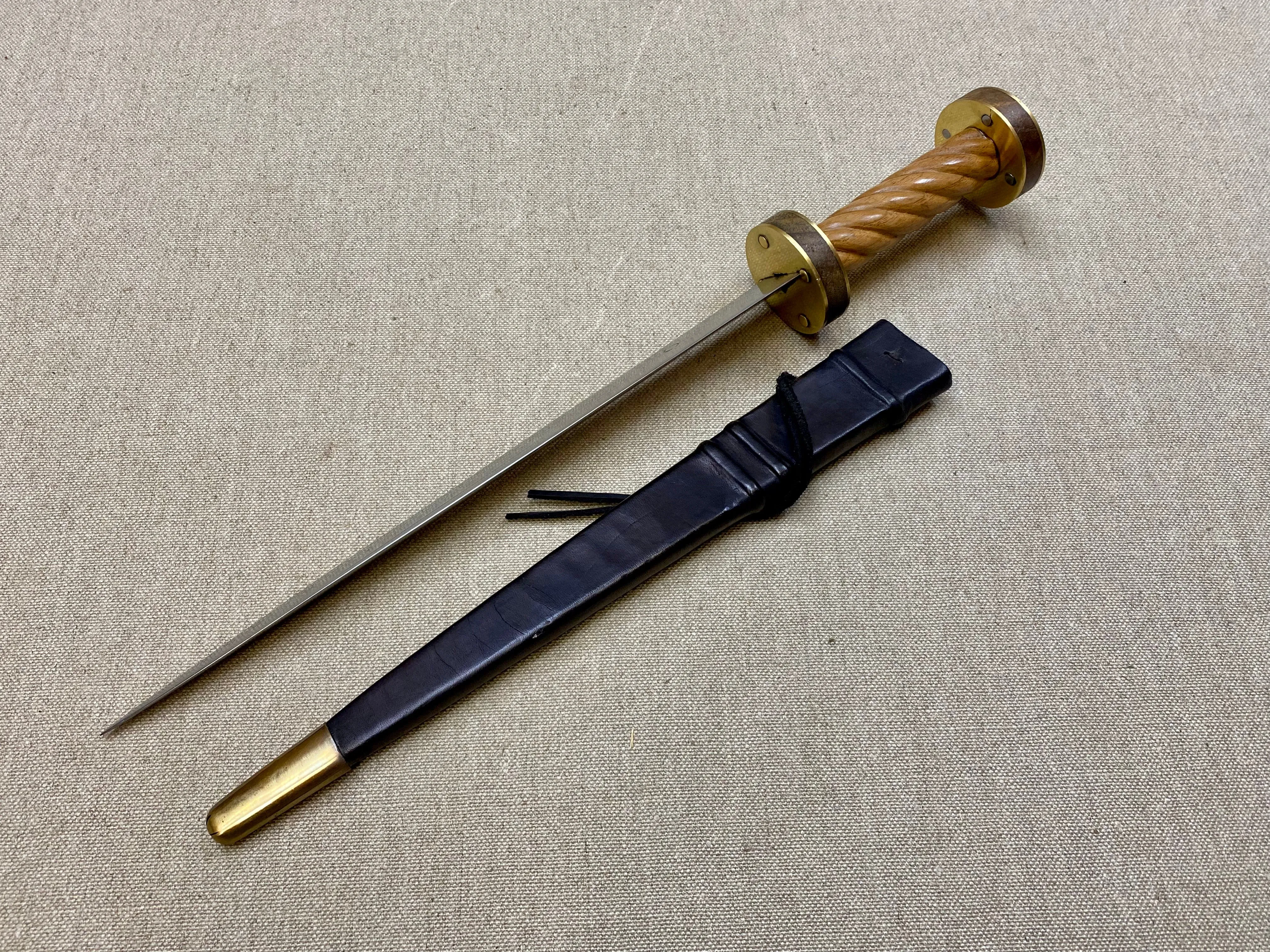 Twisted Medieval Rondel Dagger 14thC-15thC