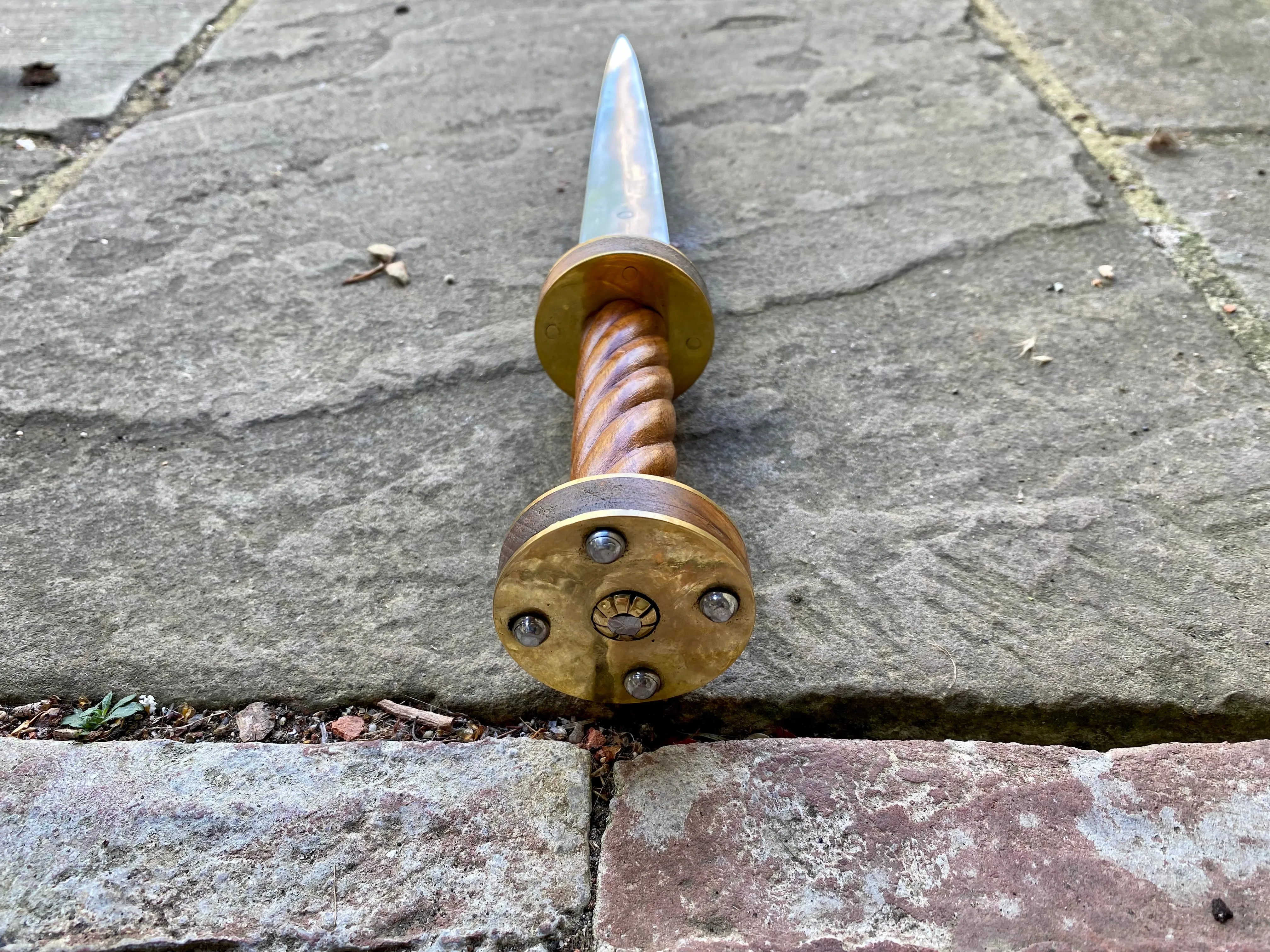 Twisted Medieval Rondel Dagger 14thC-15thC