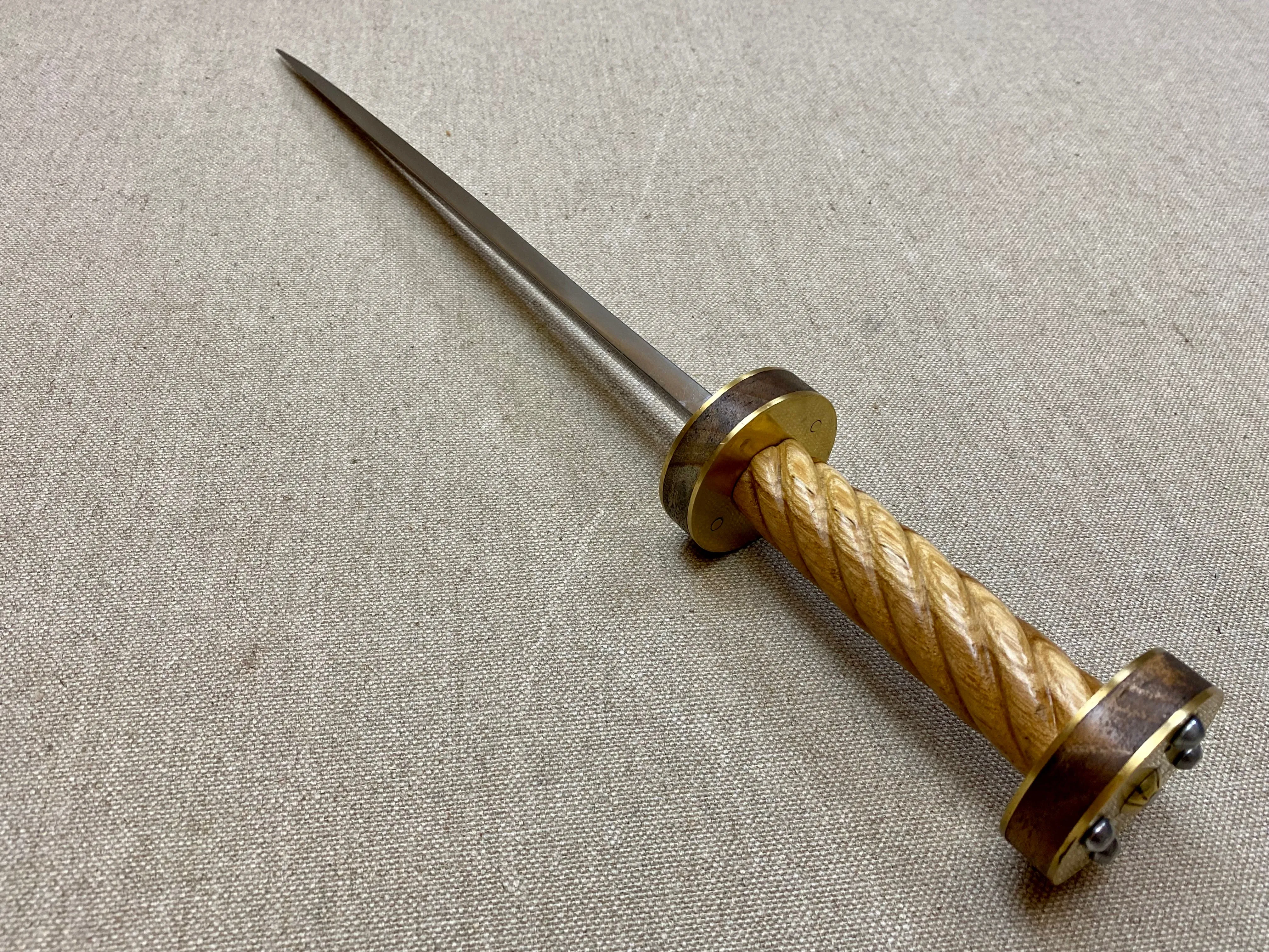 Twisted Medieval Rondel Dagger 14thC-15thC