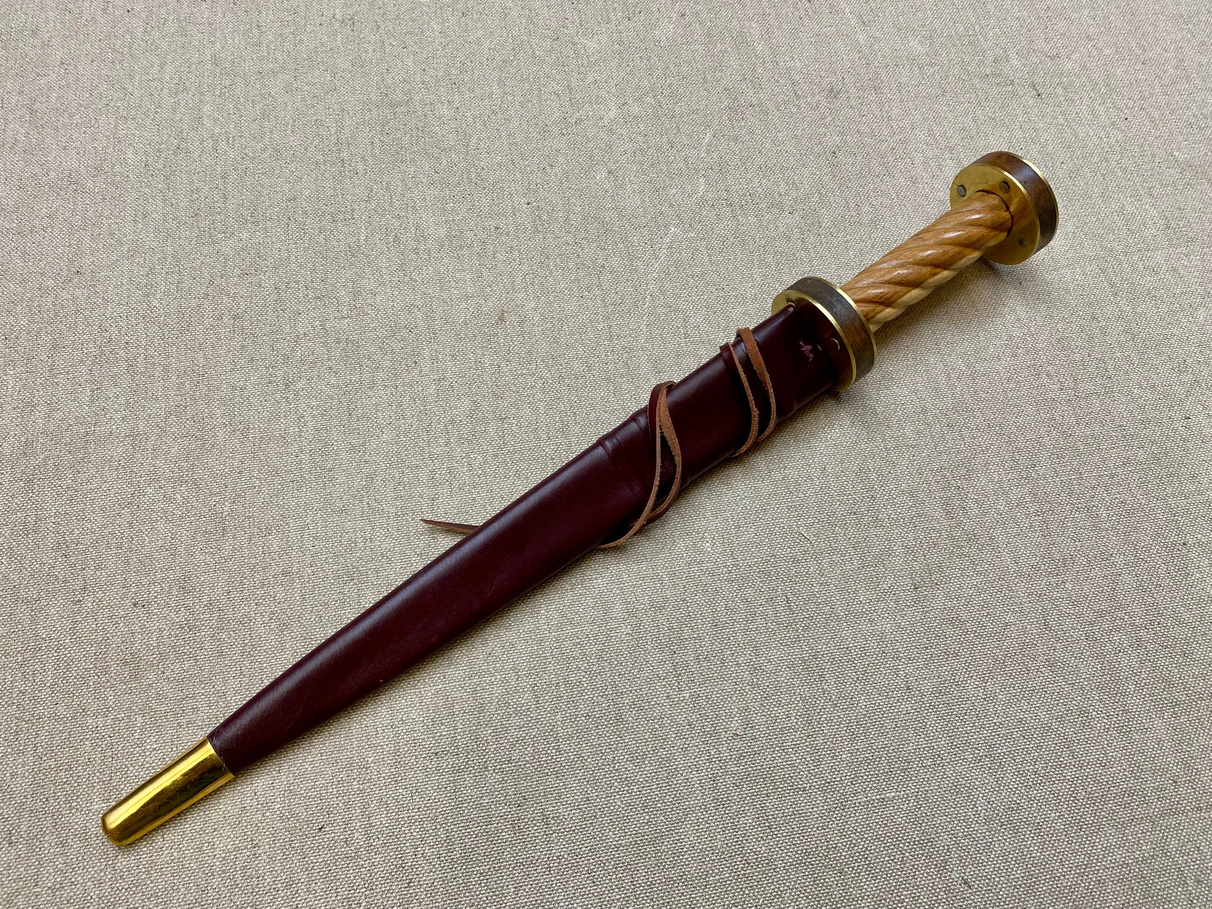 Twisted Medieval Rondel Dagger 14thC-15thC