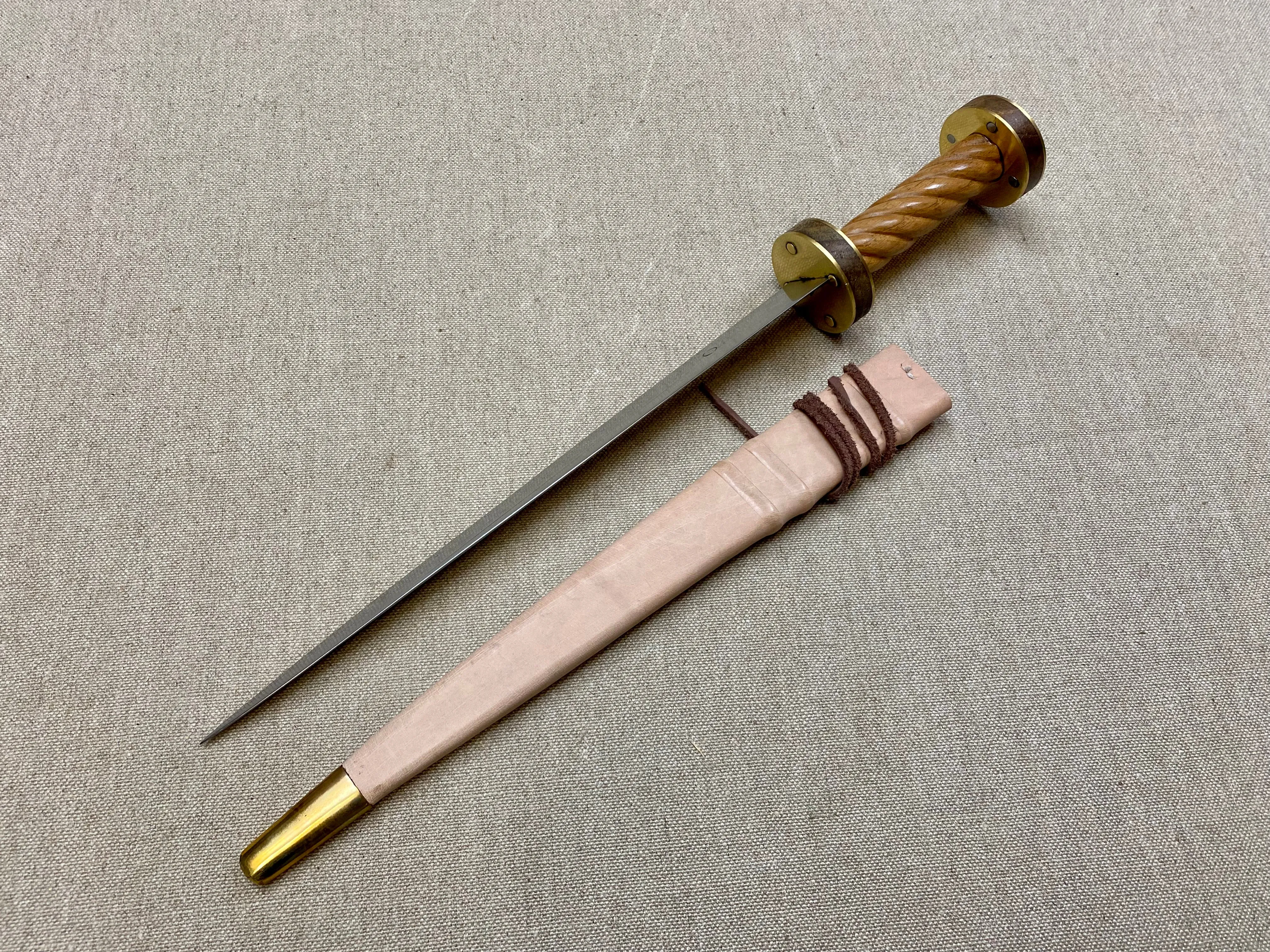 Twisted Medieval Rondel Dagger 14thC-15thC