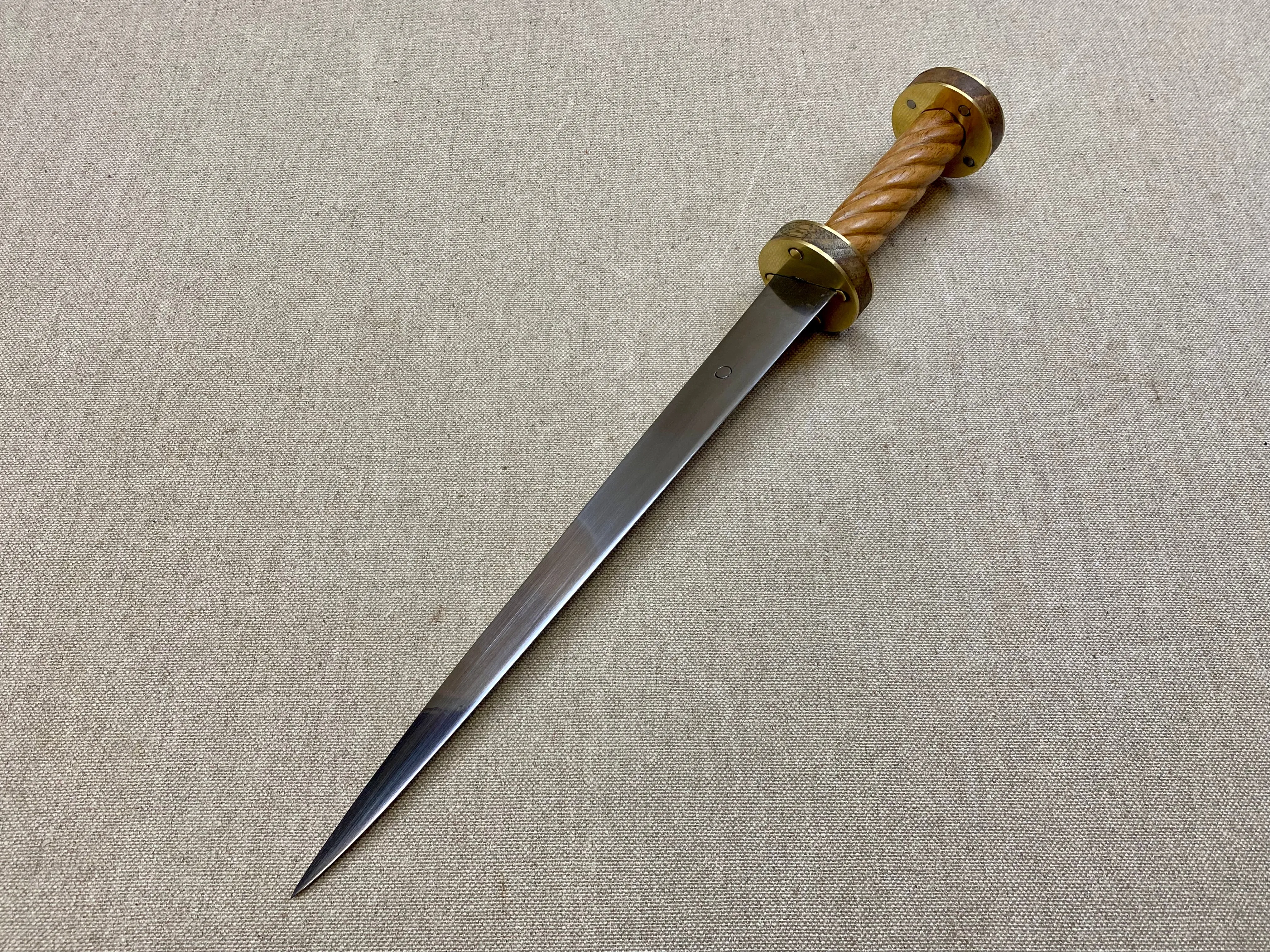 Twisted Medieval Rondel Dagger 14thC-15thC