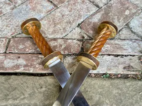 Twisted Medieval Rondel Dagger 14thC-15thC