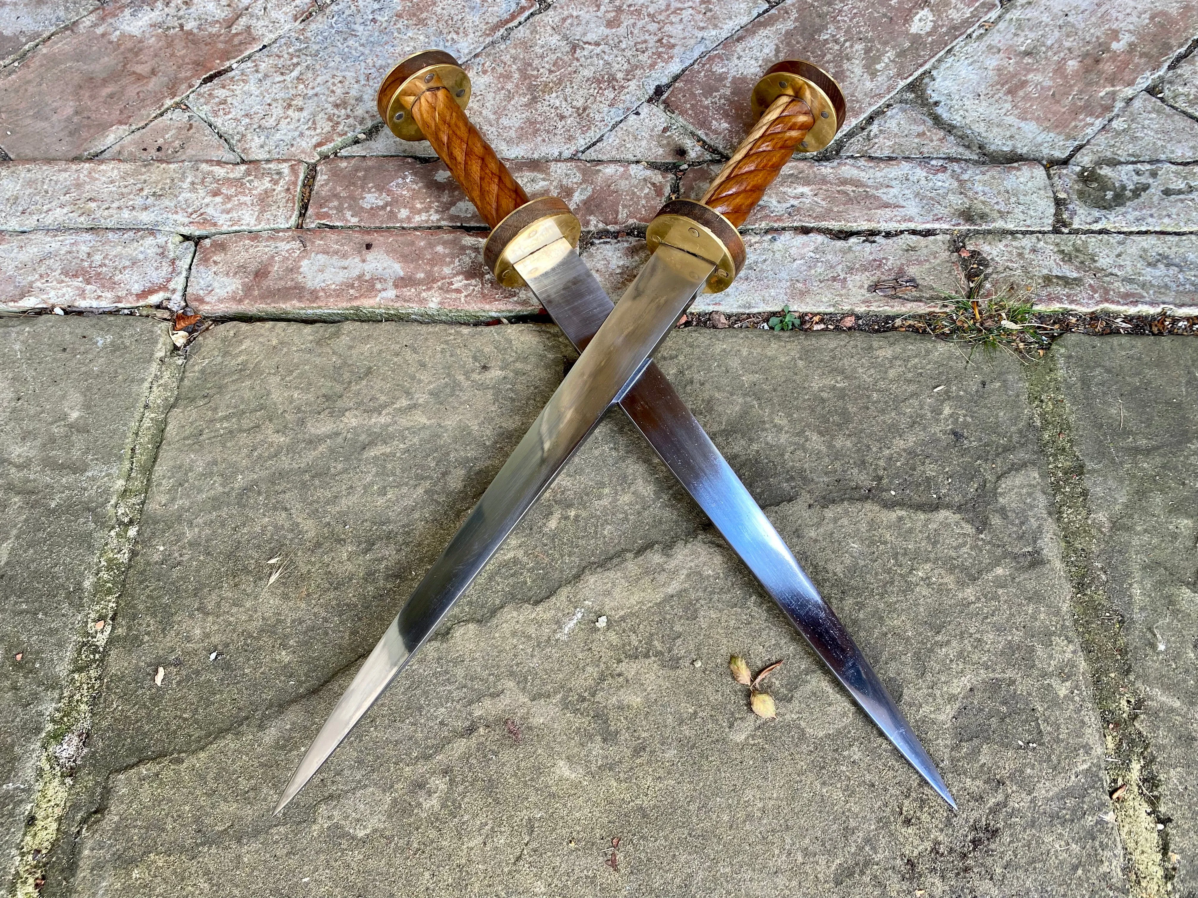 Twisted Medieval Rondel Dagger 14thC-15thC