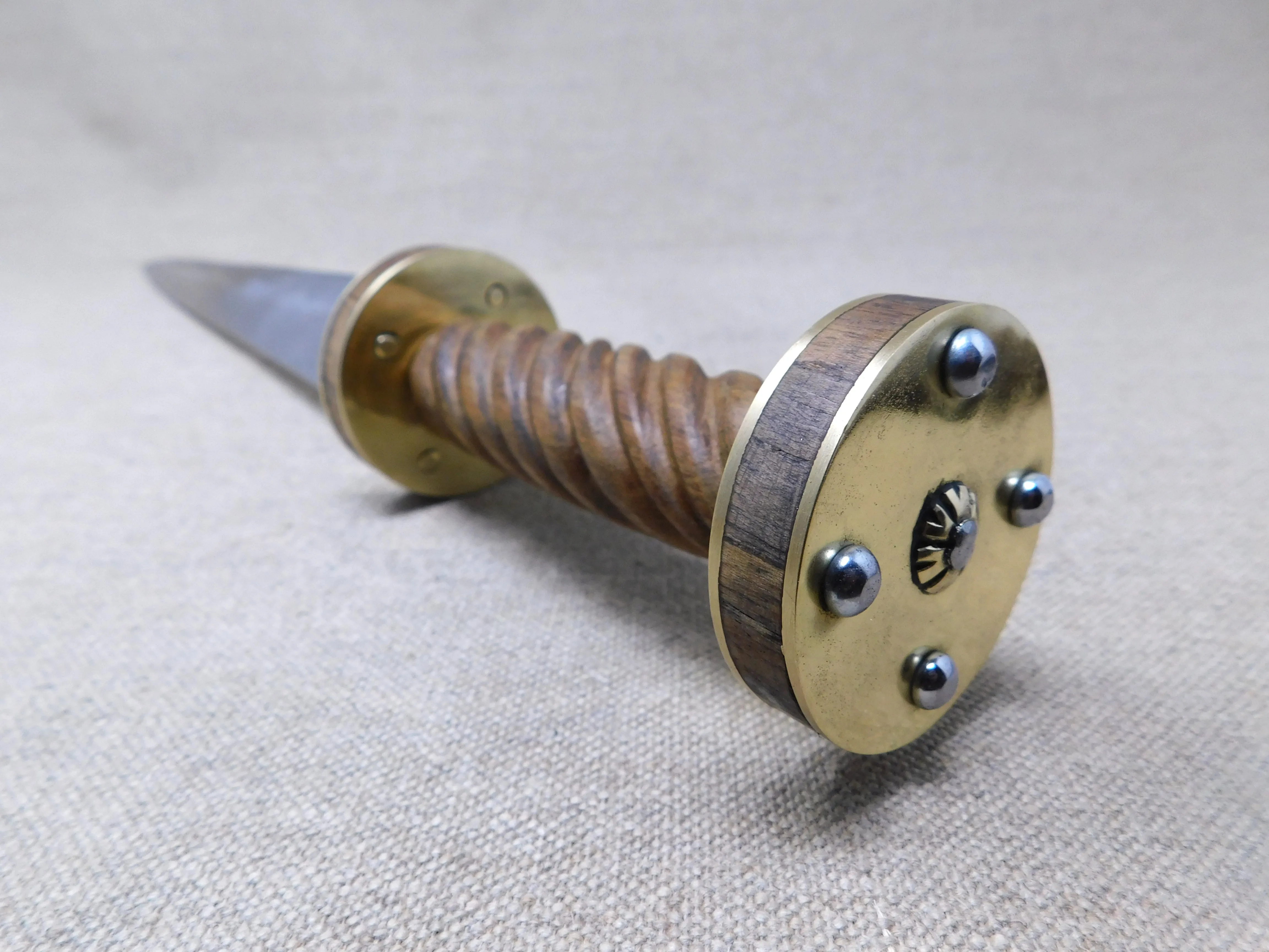 Twisted Medieval Rondel Dagger 14thC-15thC