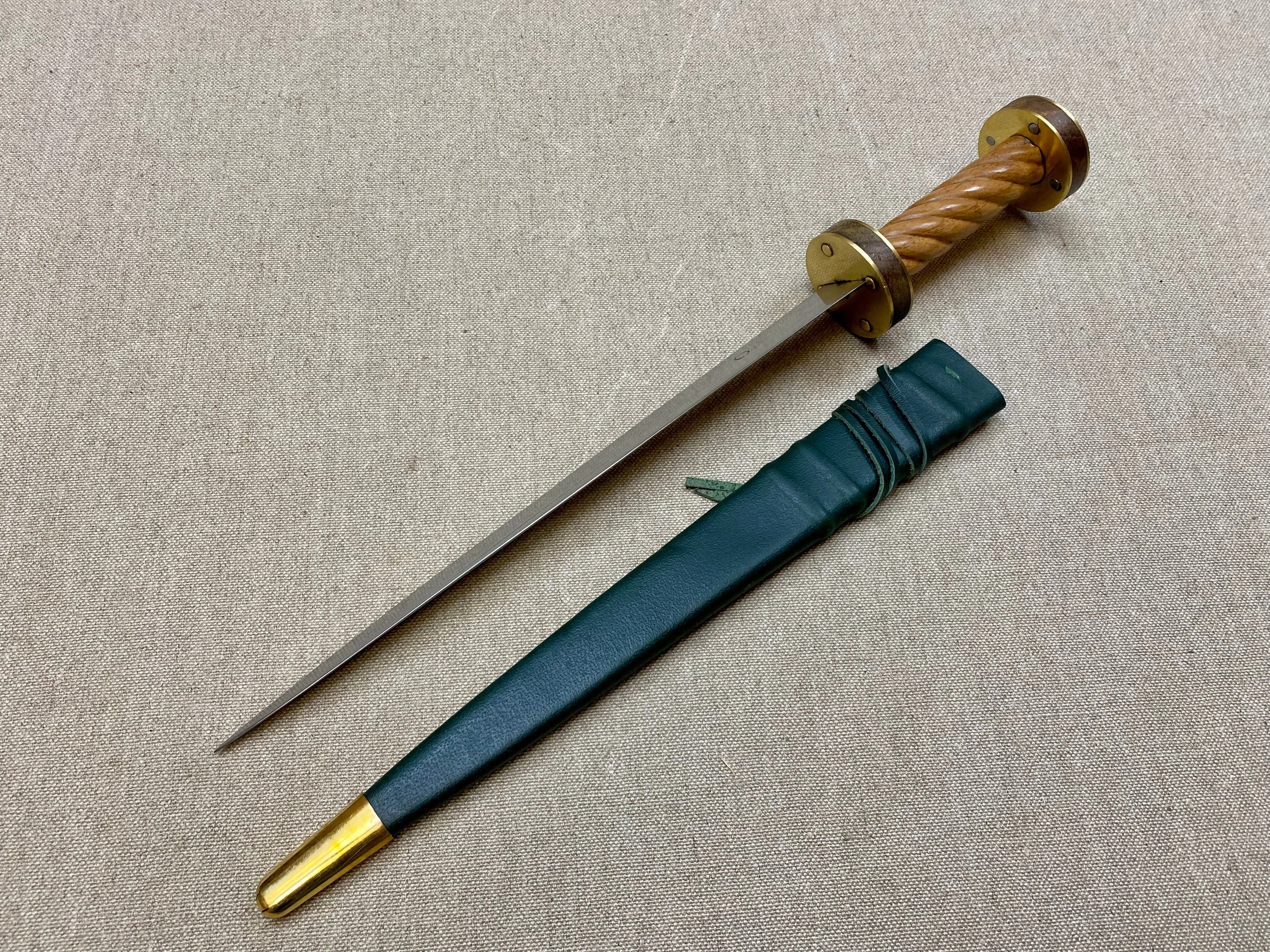 Twisted Medieval Rondel Dagger 14thC-15thC