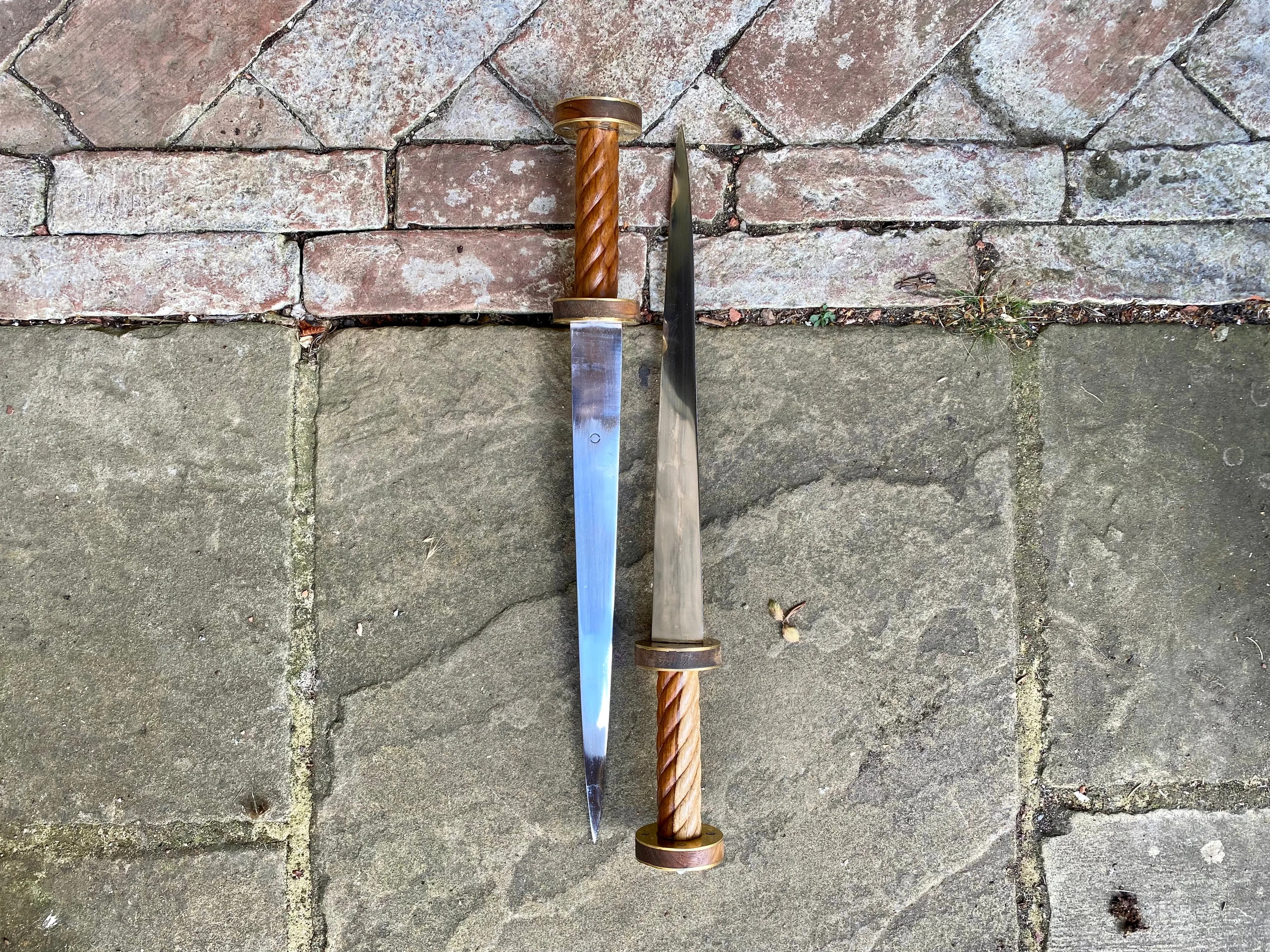 Twisted Medieval Rondel Dagger 14thC-15thC