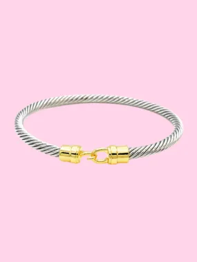 Two Tone Cable Bracelet
