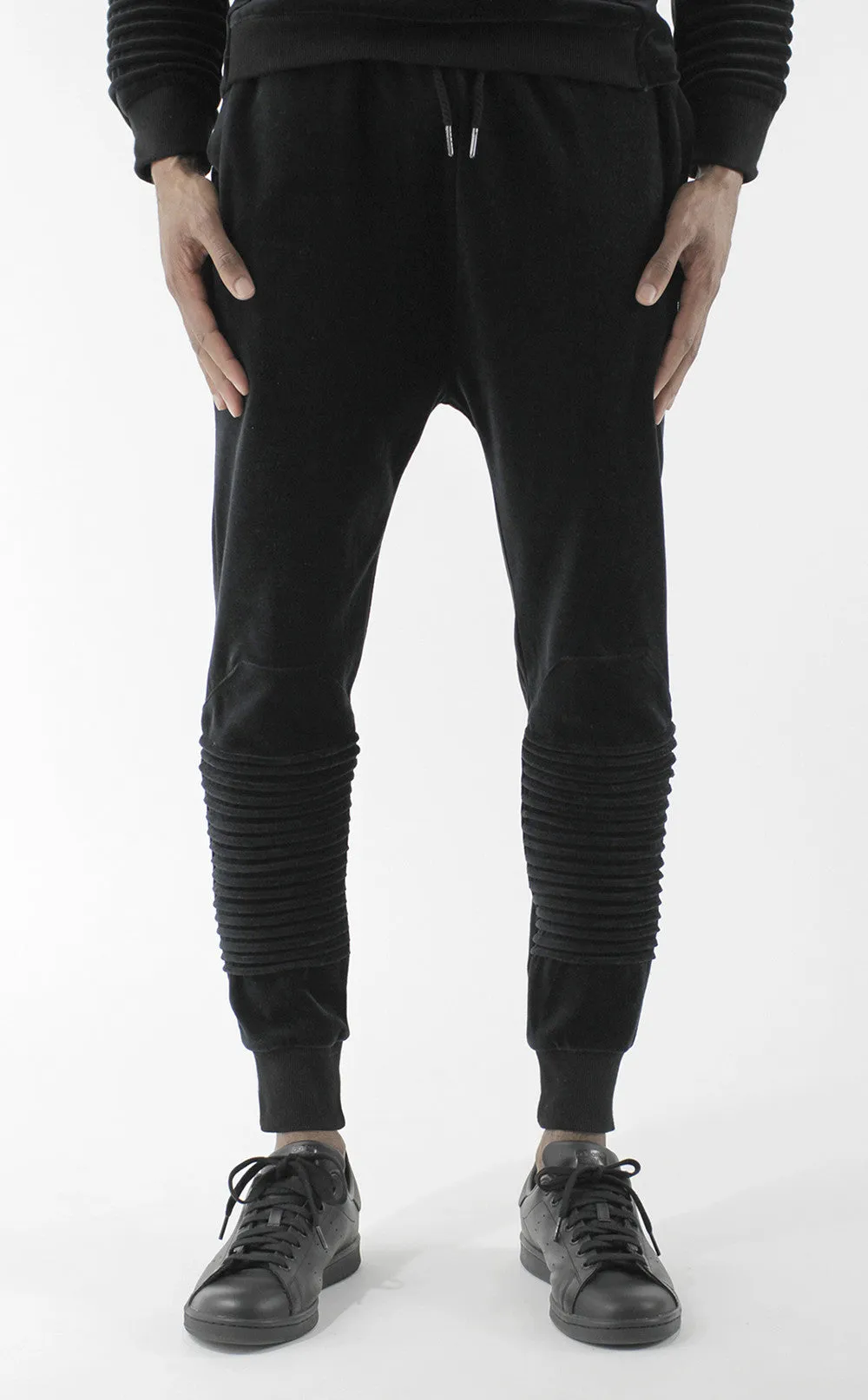 Unknown Harbinger Black Velour Designer Jogger