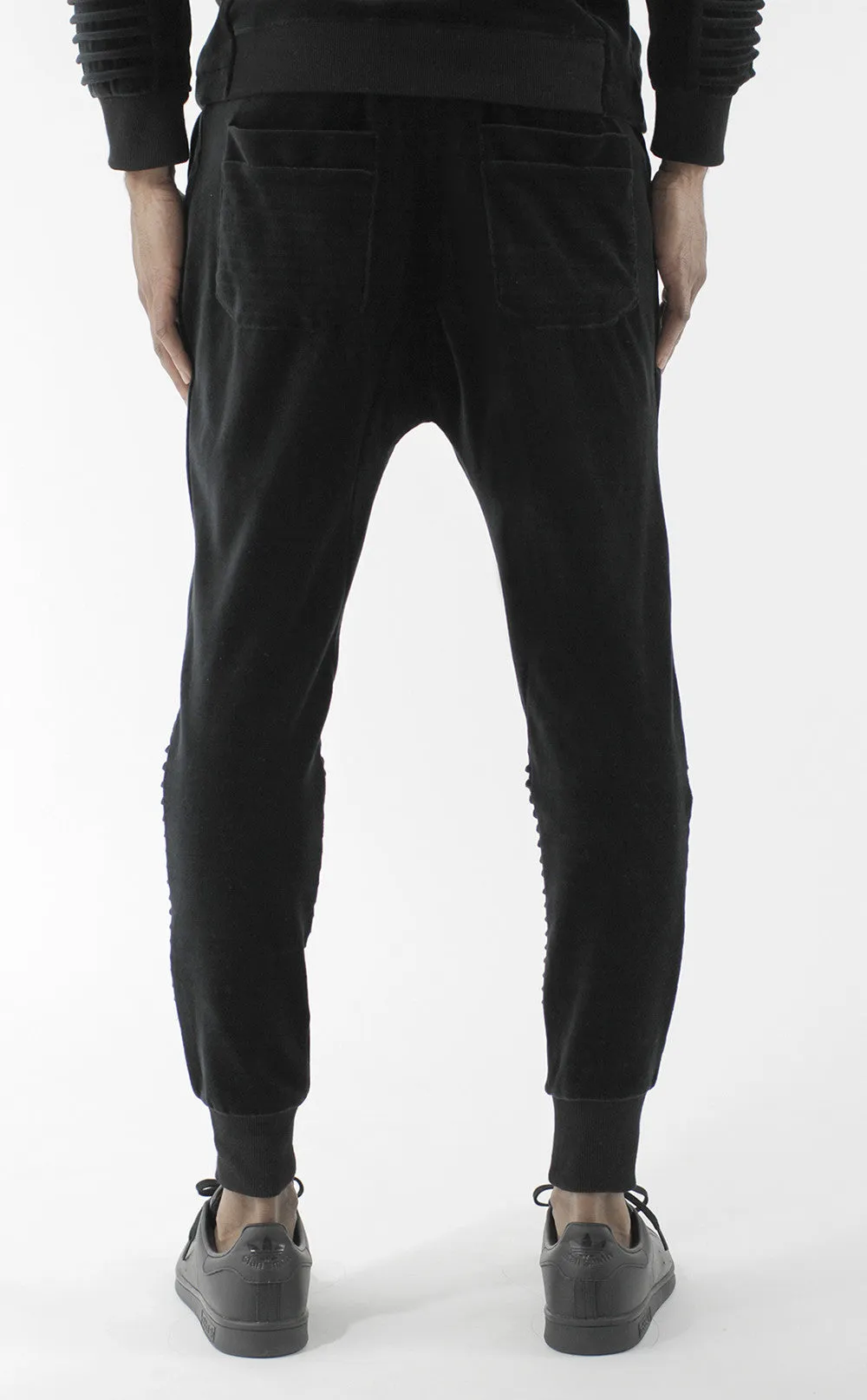Unknown Harbinger Black Velour Designer Jogger