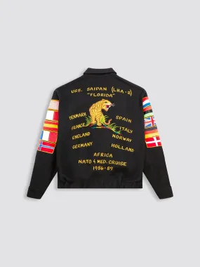 US NAVY 1986 USS SAIPAN TOUR JACKET