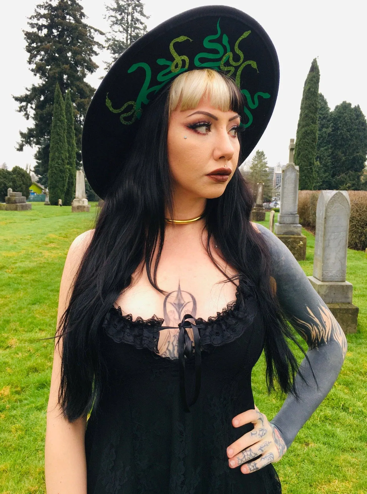 Vegan Felt Hat Medusa