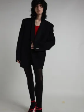 Vintage 1950s Black Wool Dinner Jacket