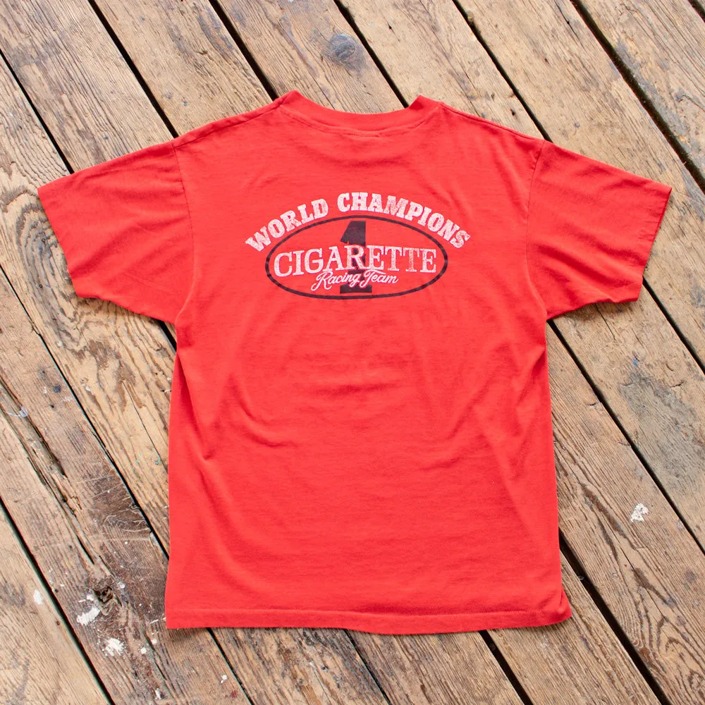 Vintage 1970s Cigarette 1 Racing Team World Champions Tee - Medium