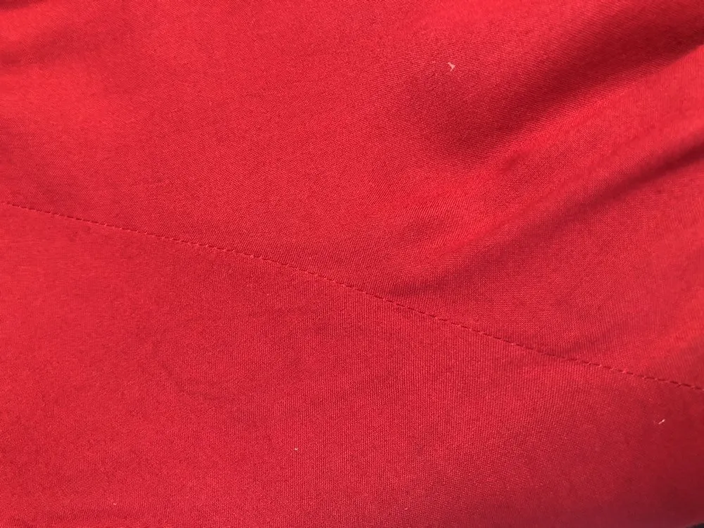Vintage 1970s Dress Red Cotton Shirt Tent Day 70s Small S