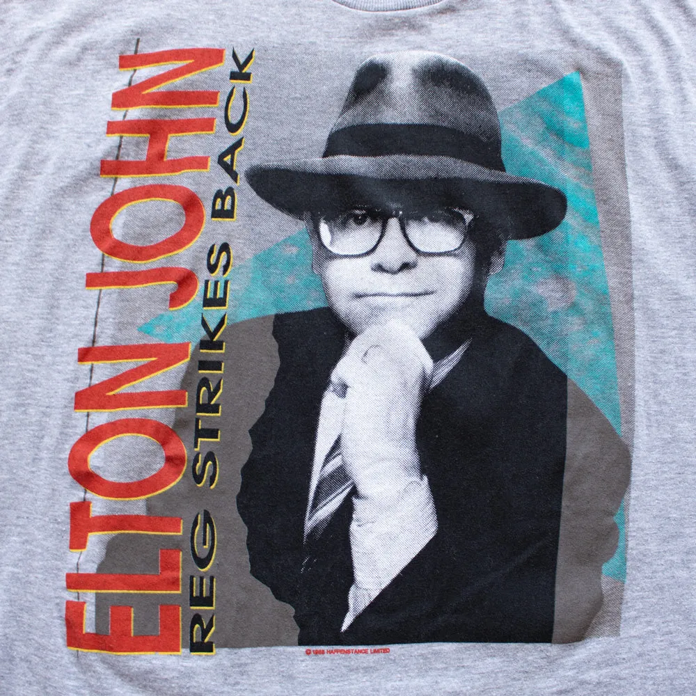 Vintage 1980s Elton John Reg Strikes Back Tee - Large
