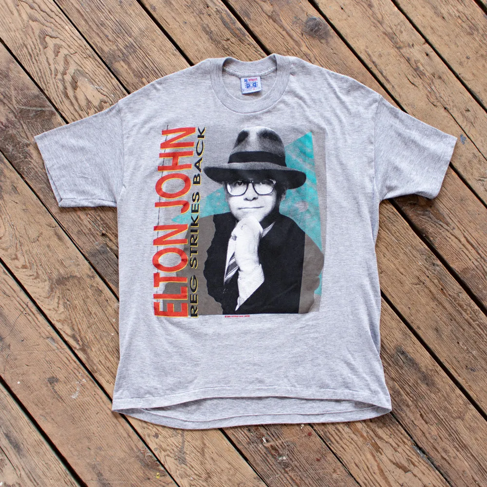 Vintage 1980s Elton John Reg Strikes Back Tee - Large