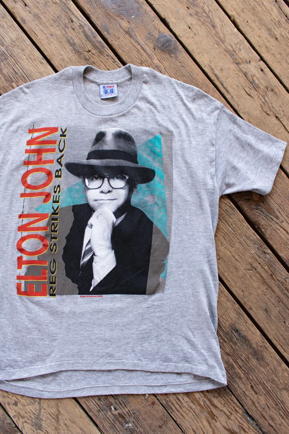 Vintage 1980s Elton John Reg Strikes Back Tee - Large