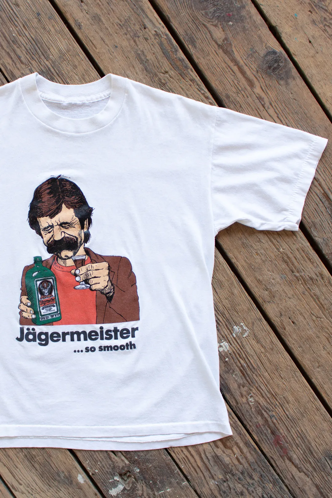 Vintage 1980s Jägermeister So Smooth T-Shirt - Small