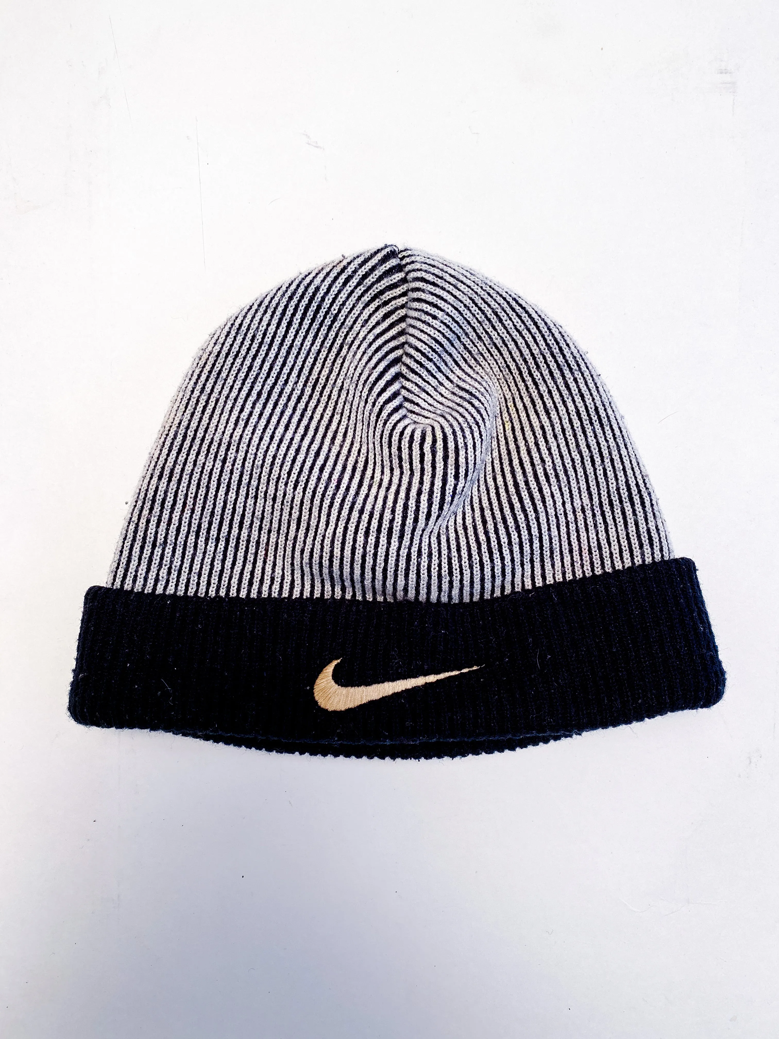 Vintage 1990s Nike Swoosh Winter Knit Beanie Ski Cap Hat