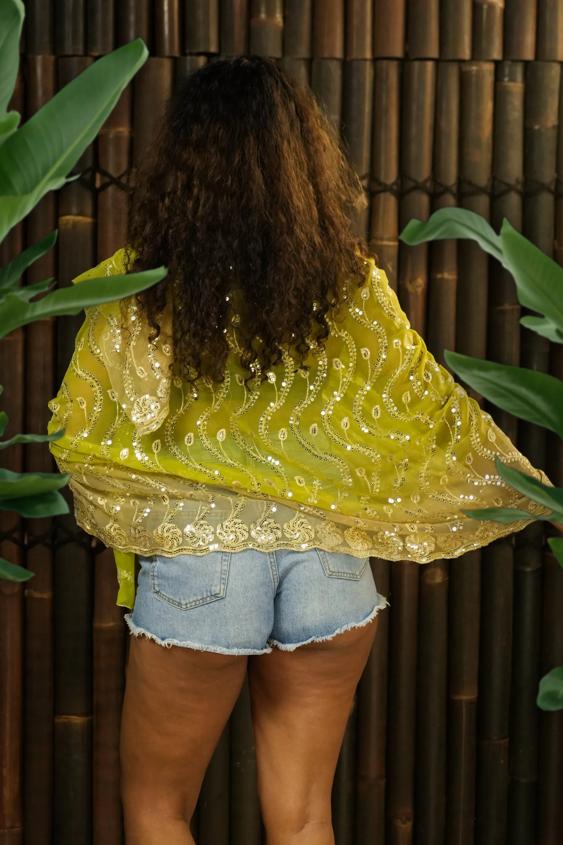 Vintage Bollywood scarf ‘Dupatta’ - with imperfection