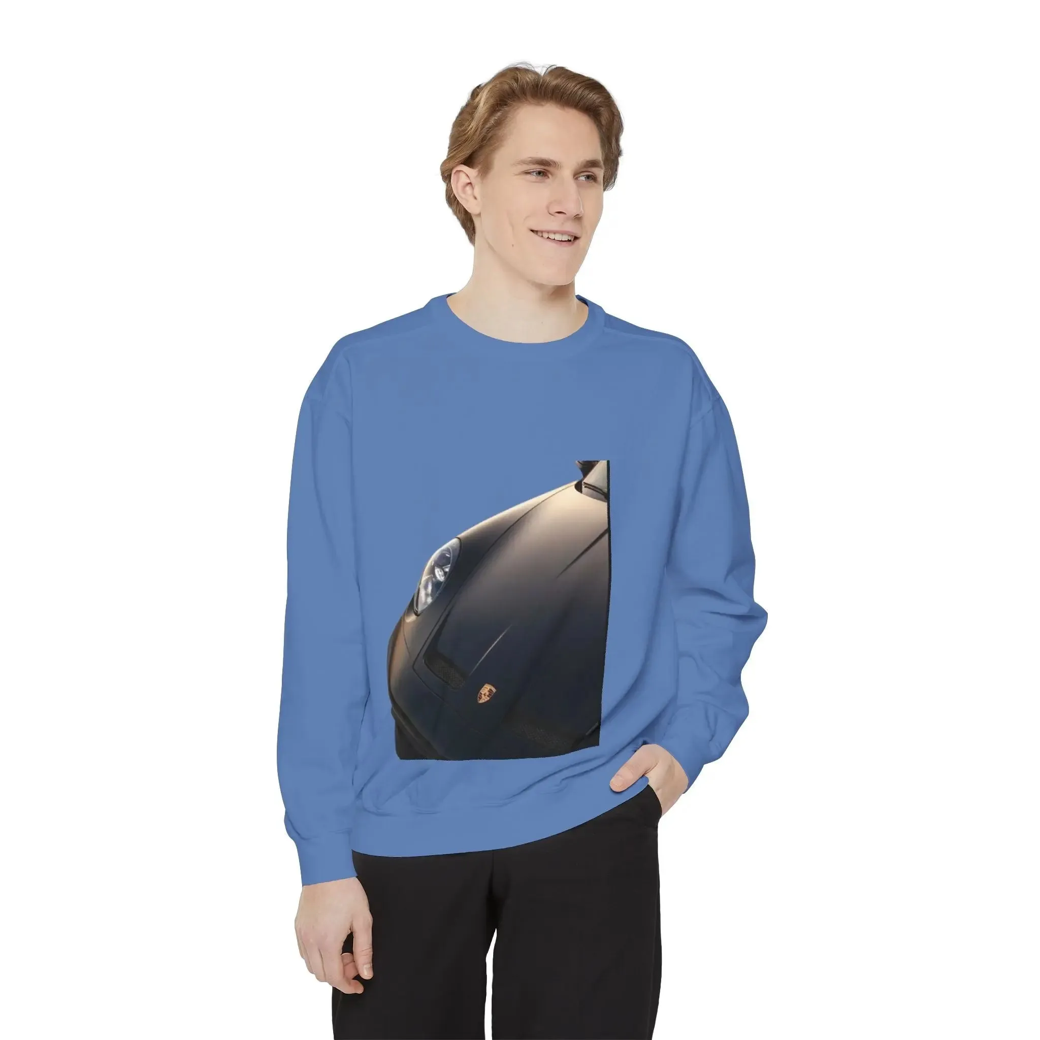 Vintage Car Graphic men,s shirt Sweatshirt - Layered Comfort for Car Enthusiasts