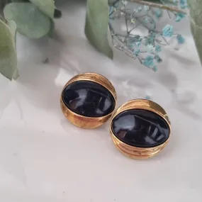 Vintage earrings - Black/gold