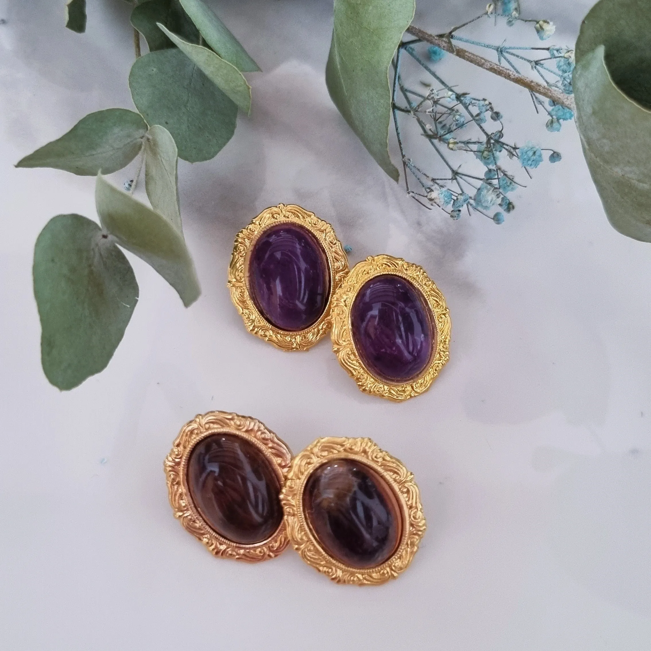 Vintage earrings - Oval medium