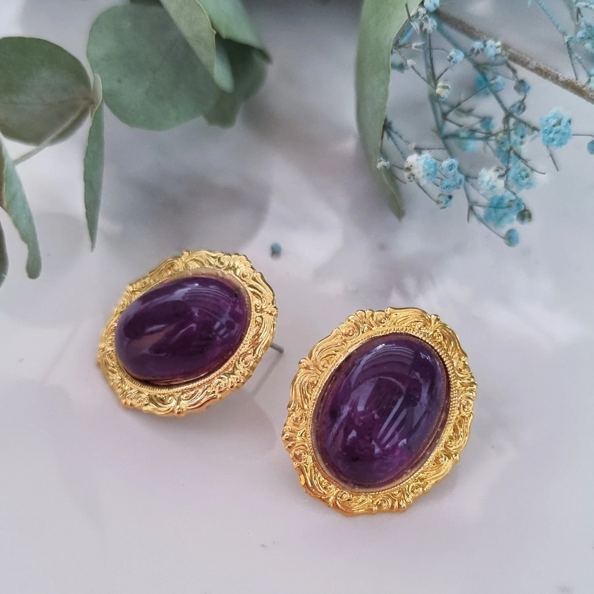 Vintage earrings - Oval medium