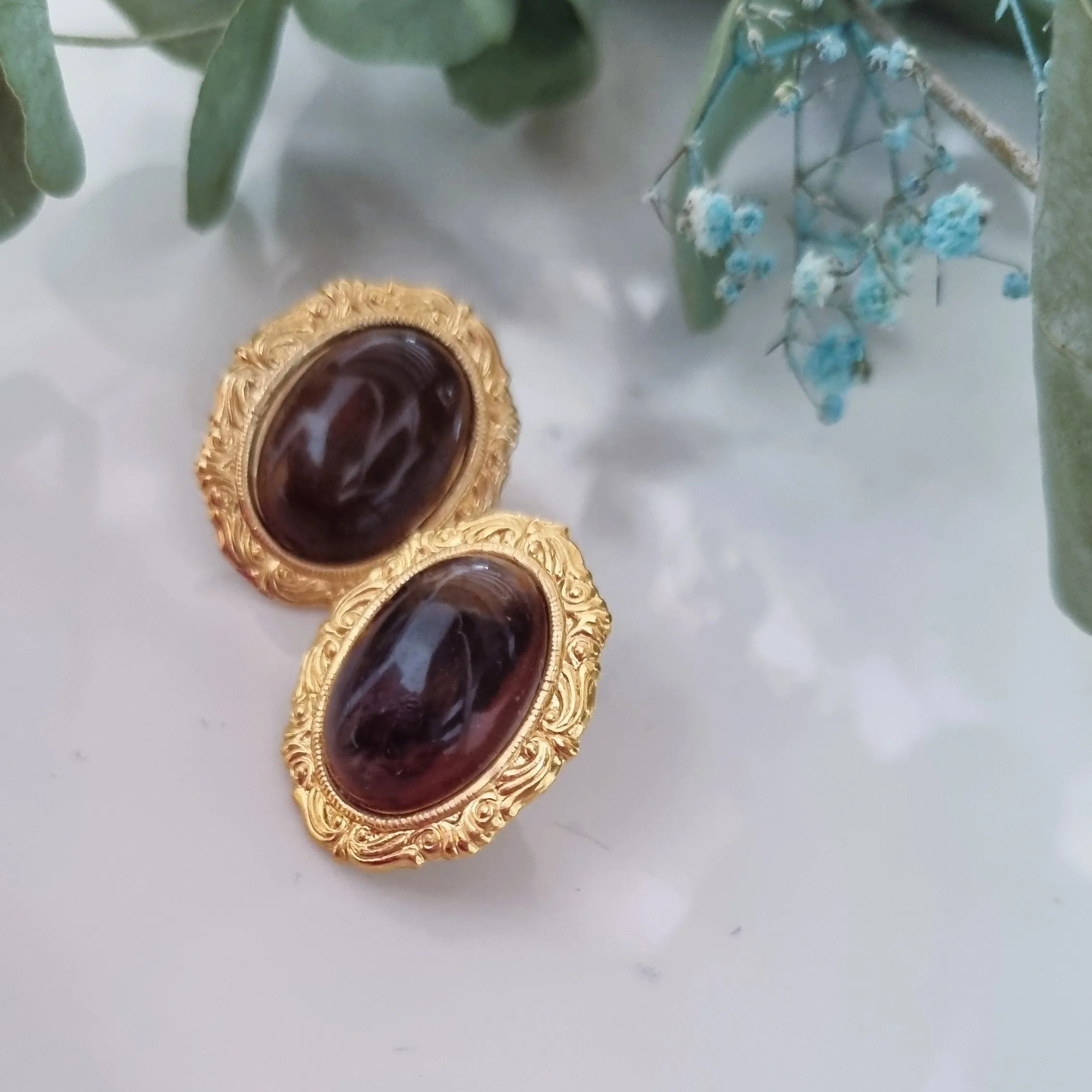 Vintage earrings - Oval medium