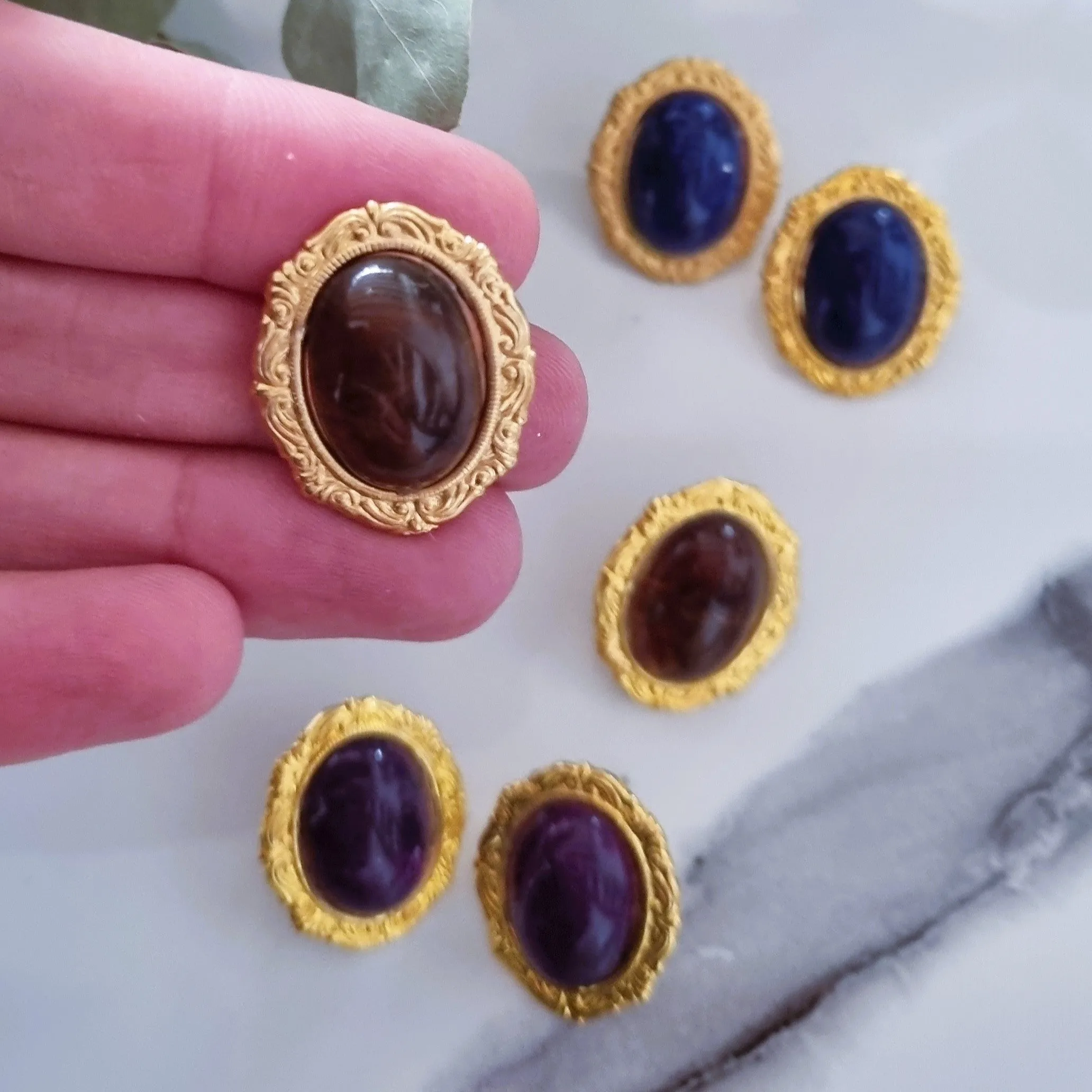Vintage earrings - Oval medium