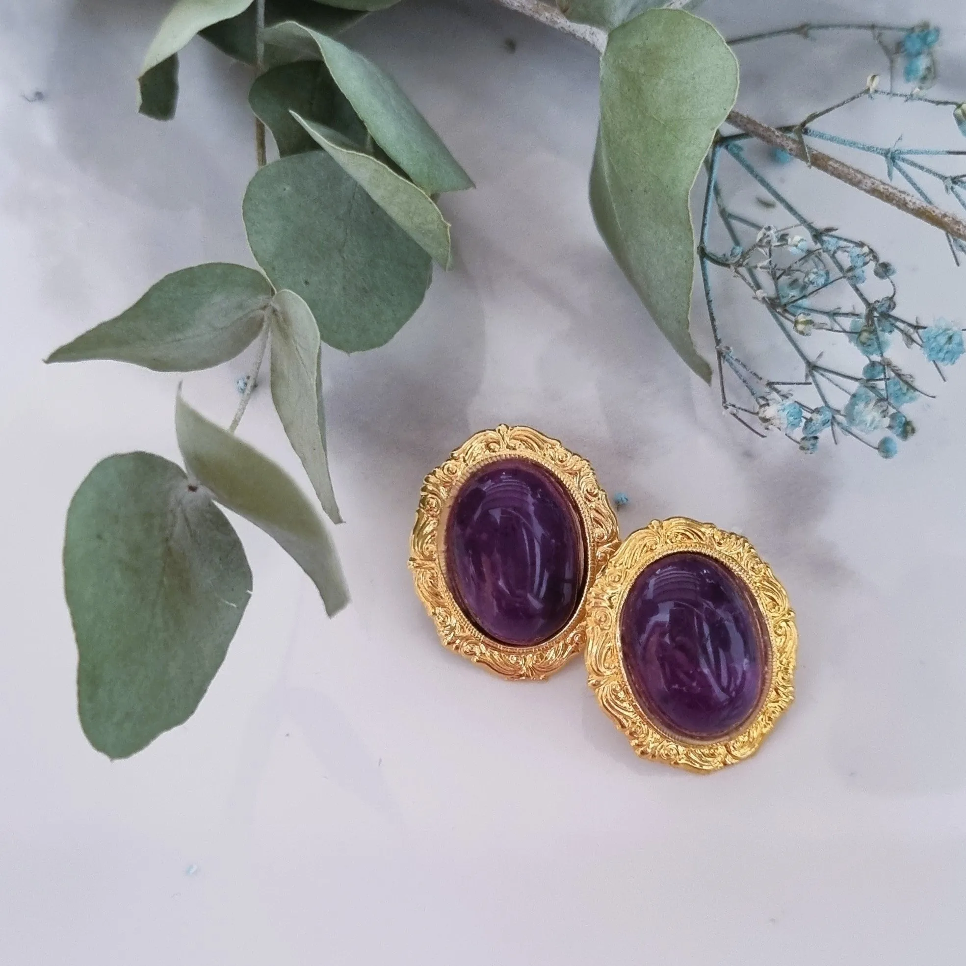 Vintage earrings - Oval medium