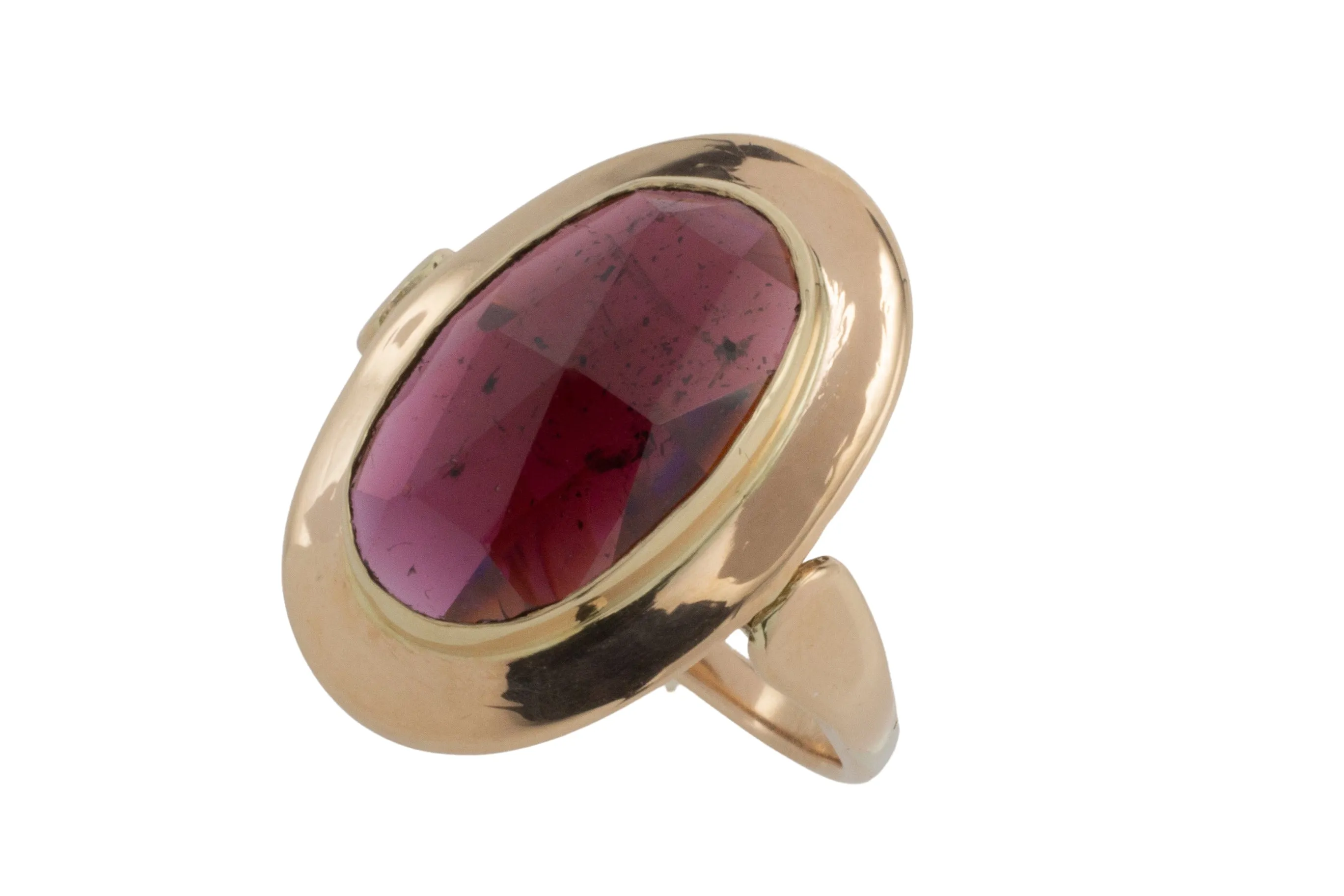 Vintage faceted garnet ring