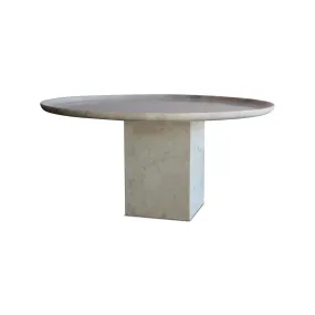 Vintage Marble Pedestal Coffee Table, Italy, 1970s. Multiple Available