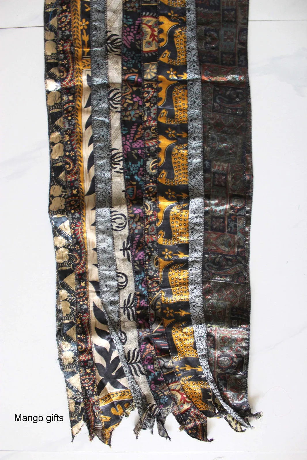 Vintage Silk Indian Sari Recycled Scarves Stole Patchwork Scarf Wholesale Lots High Quality