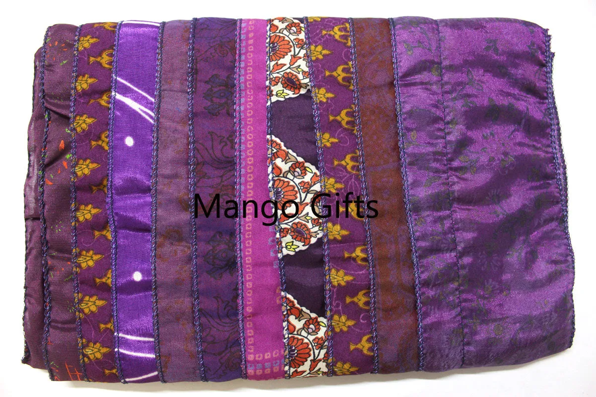 Vintage Silk Indian Sari Recycled Scarves Stole Patchwork Scarf Wholesale Lots High Quality