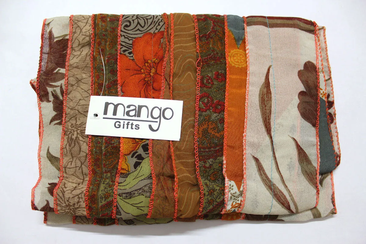 Vintage Silk Indian Sari Recycled Scarves Stole Patchwork Scarf Wholesale Lots High Quality