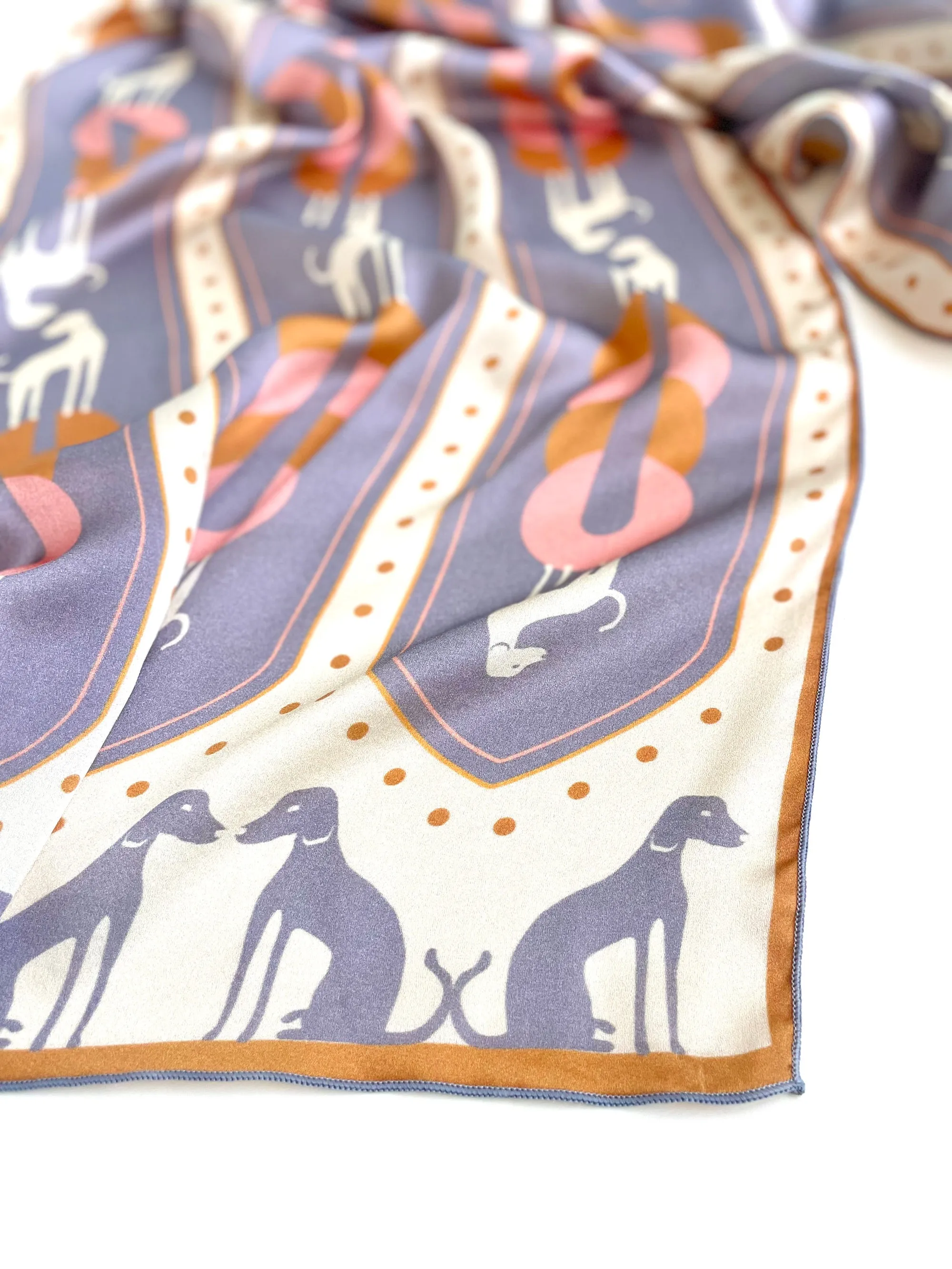 Watchdog - Dog scarf in lavender art deco print