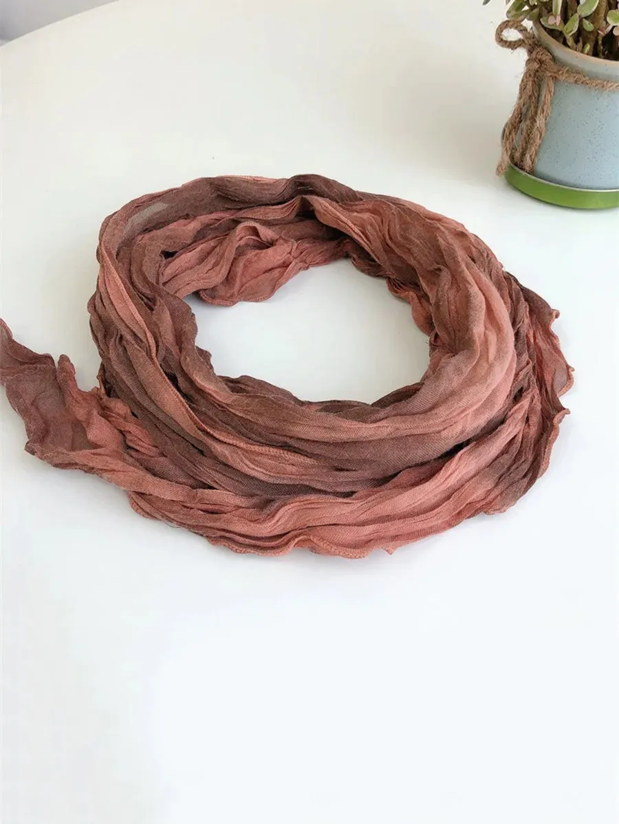 Women Vintage Tie-dye Fold Soft Shawl Scarf