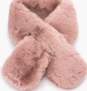 Women's Faux Fur Scarf with Key Hole Loop